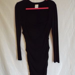 Nicole Miller Elegant Black Long Sleeve Dress
